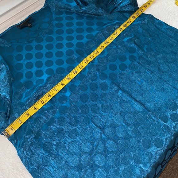 Lane Bryant blouse short flutter sleeves rounded neckline polka dot Size 16 - Picture 5 of 9